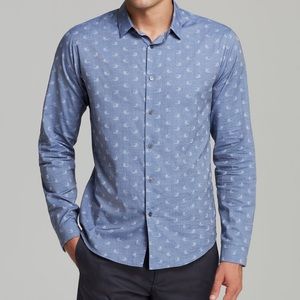 Theory Men's Jaquard Button Shirt- Stephan Ship